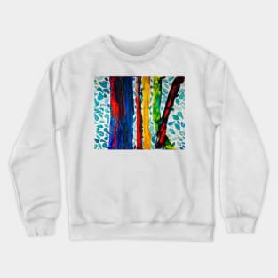 Rainbow Eucalyptus Graffiti Tree Crewneck Sweatshirt